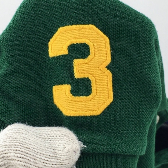 Polo Ralph Lauren Toddler Boys Big Pony Green Cotton Polo Short Sleeve Sz 2 T - Picture 6 of 10